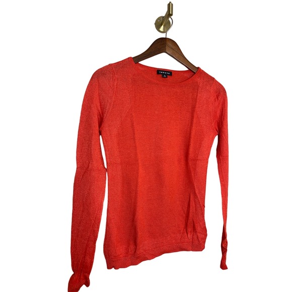 Trouvé Women Sweater Wool Blend Crewneck Rust Orange 2010s Fall Holiday Sz Small - Picture 1 of 5